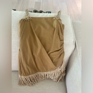 Just Bee Queen dress Elegant Tan Fringe Dress